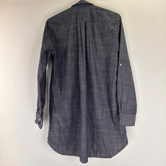 Peter Millar Women's Tunic Blouse Chambray Button Up Size Medium - Picture 3 of 6